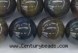 CTE2089 15.5 inches 14mm round AB-color blue & yellow tiger eye beads