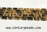 CTE2132 15.5 inches 13*18mm rectangle yellow tiger eye beads