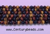 CTE2220 15.5 inches 8mm round colorful tiger eye gemstone beads