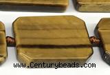 CTE2306 15 inches 22*30mm – 23*32mm rectangle yellow tiger eye beads