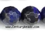 CTE2402 15 inches 12mm facted round blue tiger eye beads