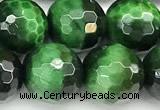 CTE2410 15 inches 10mm faceted round green tiger eye beads