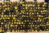 CTE2462 15 inches 4mm faceted round yellow tiger eye beads wholesale