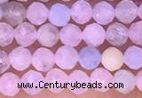 CTG1301 15.5 inches 3mm faceted round morganite gemstone beads