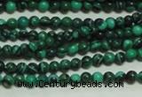 CTG132 15.5 inches 3mm round tiny synthetic malachite beads wholesale