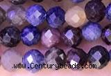 CTG1338 15.5 inches 4mm faceted round ruby & sapphire beads