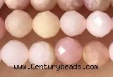 CTG1365 15.5 inches 5mm faceted round pink opal gemstone beads