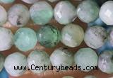 CTG1390 15.5 inches 4mm faceted round tiny emerald beads