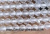 CTG1400 15.5 inches 2mm faceted round white crystal beads wholesale