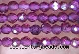 CTG1439 15.5 inches 2mm faceted round garnet beads wholesale