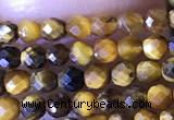 CTG1465 15.5 inches 2mm faceted round yellow tiger eye beads