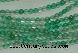 CTG152 15.5 inches 3mm round tiny green agate beads wholesale