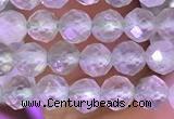 CTG1607 15.5 inches 4mm faceted round tiny prehnite beads