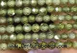 CTG2102 15 inches 2mm faceted round tiny quartz glass beads