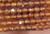 CTG2110 15 inches 2mm faceted round tiny orang garnet beads