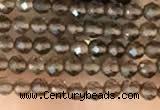 CTG2124 15 inches 2mm,3mm faceted round smoky quartz gemstone beads