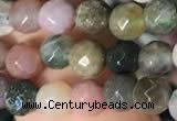 CTG2220 15 inches 2mm,3mm & 4mm faceted round Indian agate beads