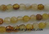 CTG226 15.5 inches 3mm faceted round tiny yellow botswana agate beads