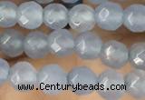 CTG2530 15.5 inches 4mm faceted round agate beads wholesale