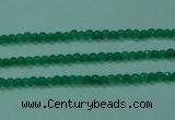 CTG28 15.5 inches 2mm faceted round green agate beads wholesale