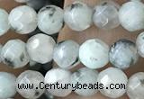 CTG3557 15.5 inches 4mm faceted round sesame jasper beads