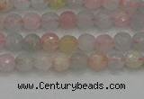 CTG551 15.5 inches 4mm faceted round tiny morganite beads