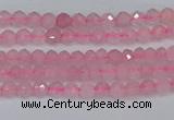 CTG635 15.5 inches 2mm faceted round Madagascar rose quartz beads