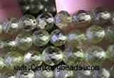 CTG745 15.5 inches 4mm faceted round tiny prehnite beads