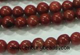 CTG75 15.5 inches 3mm round tiny red brick beads wholesale