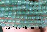 CTG827 15.5 inches 2mm faceted round tiny green agate beads