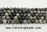 CTJ413 15.5 inches 10mm round black water jasper gemstone beads wholesale