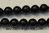 CTO103 15.5 inches 10mm round natural black tourmaline beads