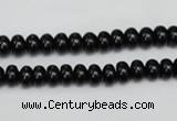 CTO117 15.5 inches 5*8mm rondelle black tourmaline beads