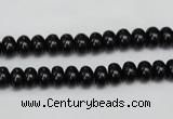 CTO118 15.5 inches 6*10mm rondelle black tourmaline beads
