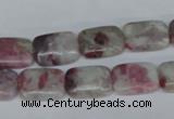 CTO209 15.5 inches 8*12mm rectangle pink tourmaline gemstone beads