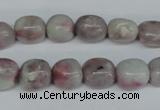 CTO221 15.5 inches 12*14mm nugget pink tourmaline gemstone beads