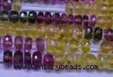 CTO304 15.5 inches 2.5*4mm faceted rondelle tourmaline beads