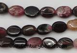 CTO385 15.5 inches 6*8mm oval natural tourmaline beads wholesale