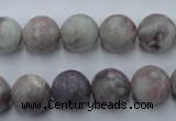 CTO484 15.5 inches 12mm faceted round pink tourmaline gemstone beads