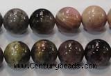 CTO53 15.5 inches 12mm round natural tourmaline beads wholesale