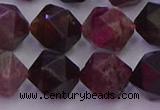 CTO652 15.5 inches 10mm faceted nuggets tourmaline gemstone beads