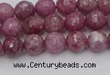 CTO657 15.5 inches 6mm faceted round Chinese tourmaline beads