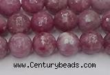 CTO658 15.5 inches 8mm faceted round Chinese tourmaline beads