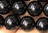 CTO702 15.5 inches 8mm round black tourmaline beads wholesale