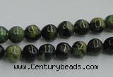 CTP03 15.5 inches 8mm round yellow green pine gemstone beads wholesale