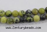 CTP101 15.5 inches 6mm round yellow pine turquoise beads wholesale