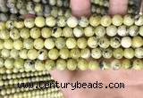 CTP222 15.5 inches 8mm round yellow turquoise beads wholesale