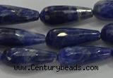 CTR112 15.5 inches 8*20mm faceted teardrop sodalite beads