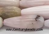 CTR151 15.5 inches 10*30mm teardrop natural pink opal beads