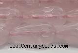 CTR159 15.5 inches 10*20mm faceted teardrop rose quartz beads